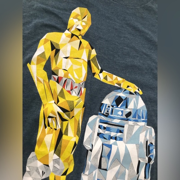 Star Wars Geometric C-3PO R2-D2 Tee *Read Descrip - Picture 6 of 6